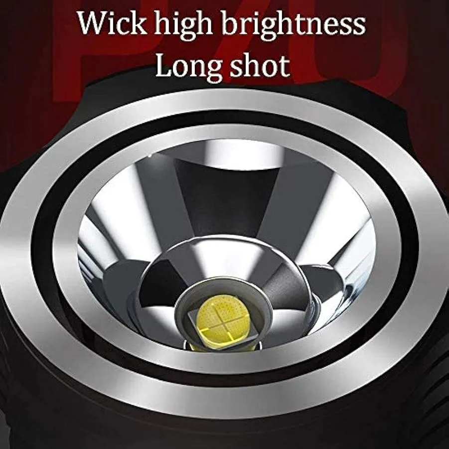 SMSOM Torcia Ricaricabile, Torcia a palmare a LED Lampada Flash, 5 modalità Plus Strobe, IPX5 Impermeabile, Batteria 18650 Inclu