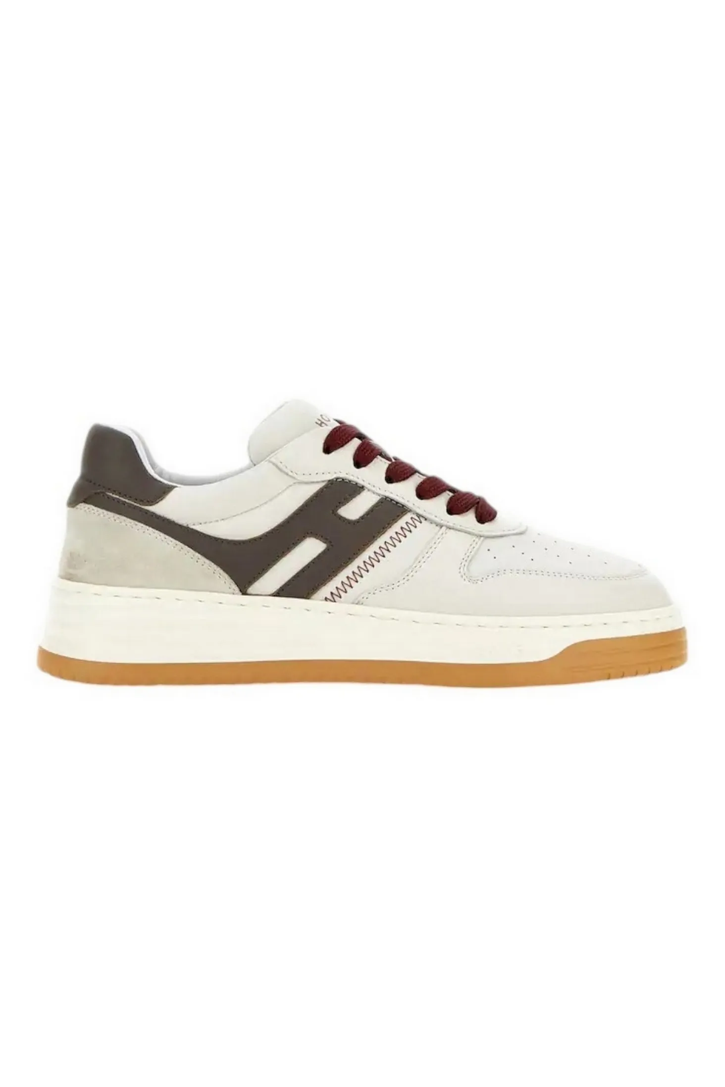 sneakers donna H630 avorio e marrone