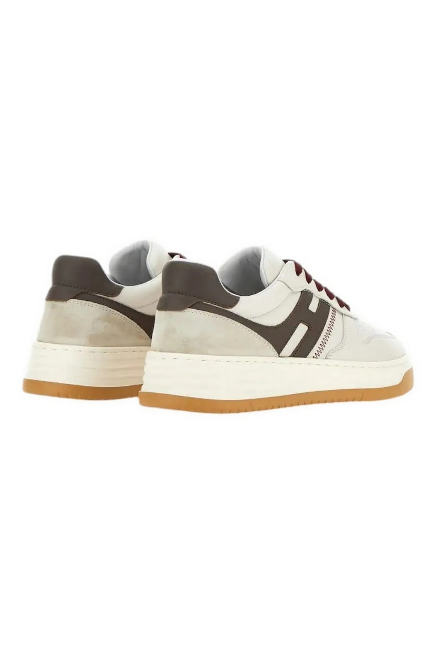 sneakers donna H630 avorio e marrone