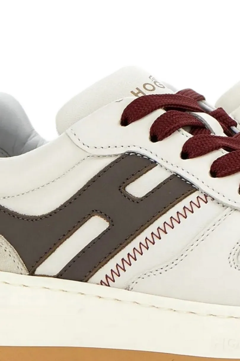 sneakers donna H630 avorio e marrone