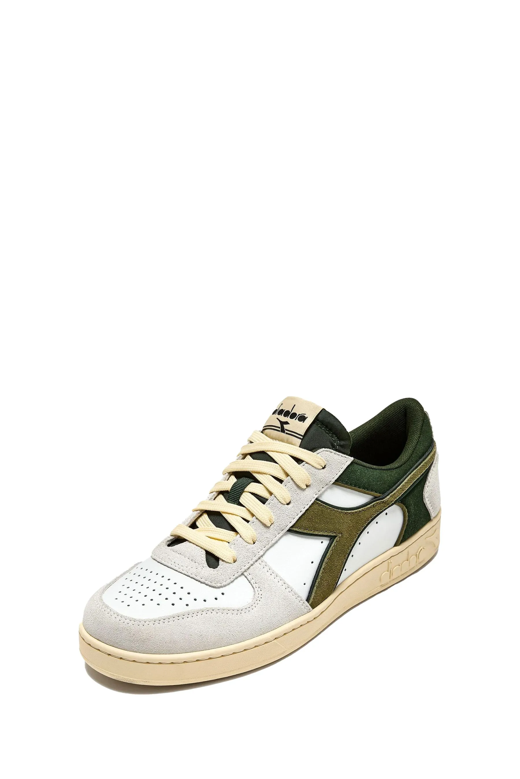SNEAKERS UOMO DIADORA MAGIC BASKET LOW BCO/VRD KOMBU