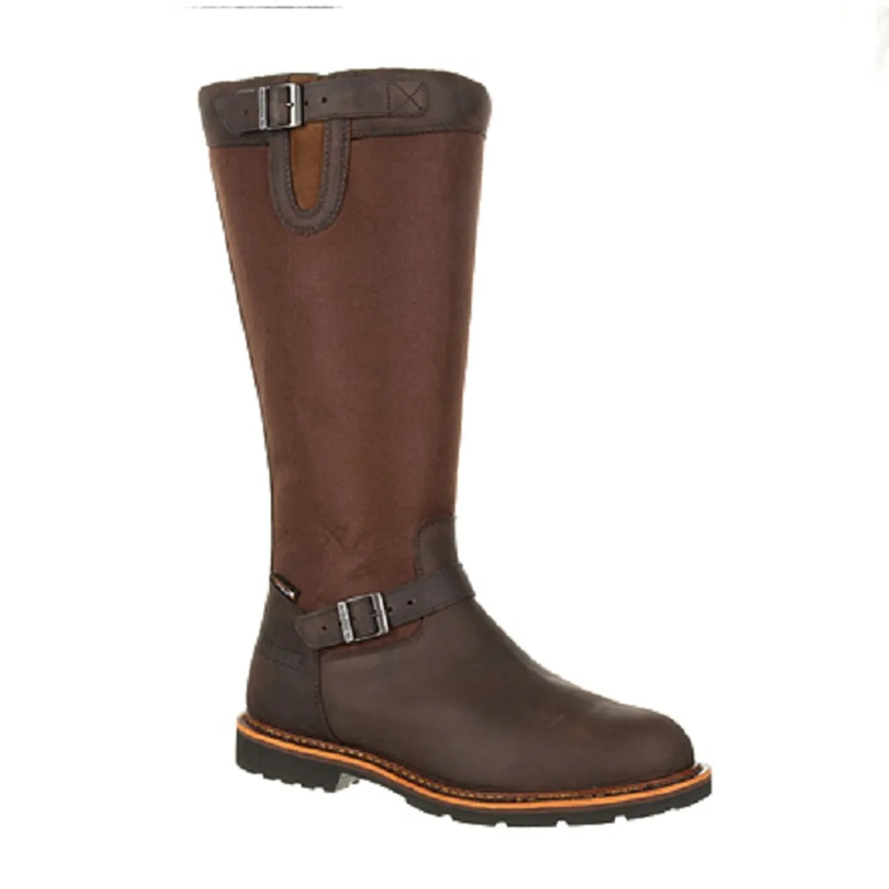 Stivale serpente impermeabile Rocky Great Falls con cerniera laterale marrone