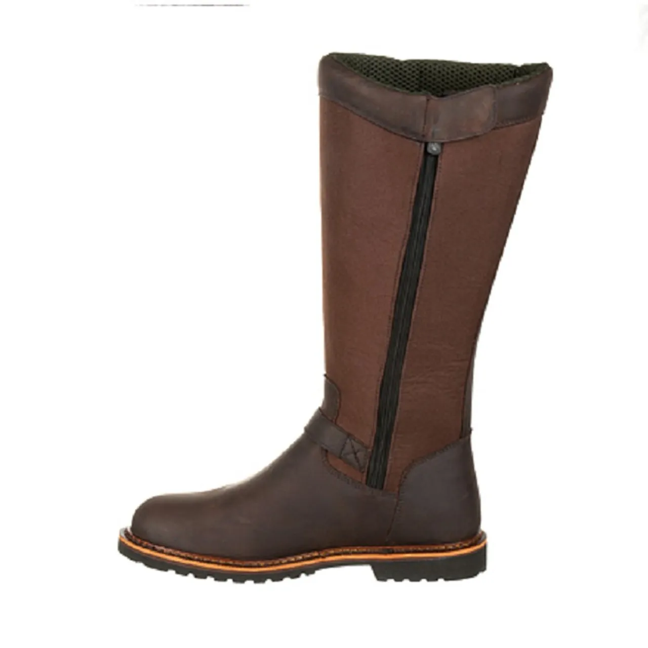 Stivale serpente impermeabile Rocky Great Falls con cerniera laterale marrone