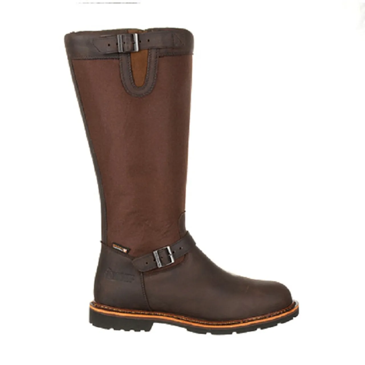Stivale serpente impermeabile Rocky Great Falls con cerniera laterale marrone