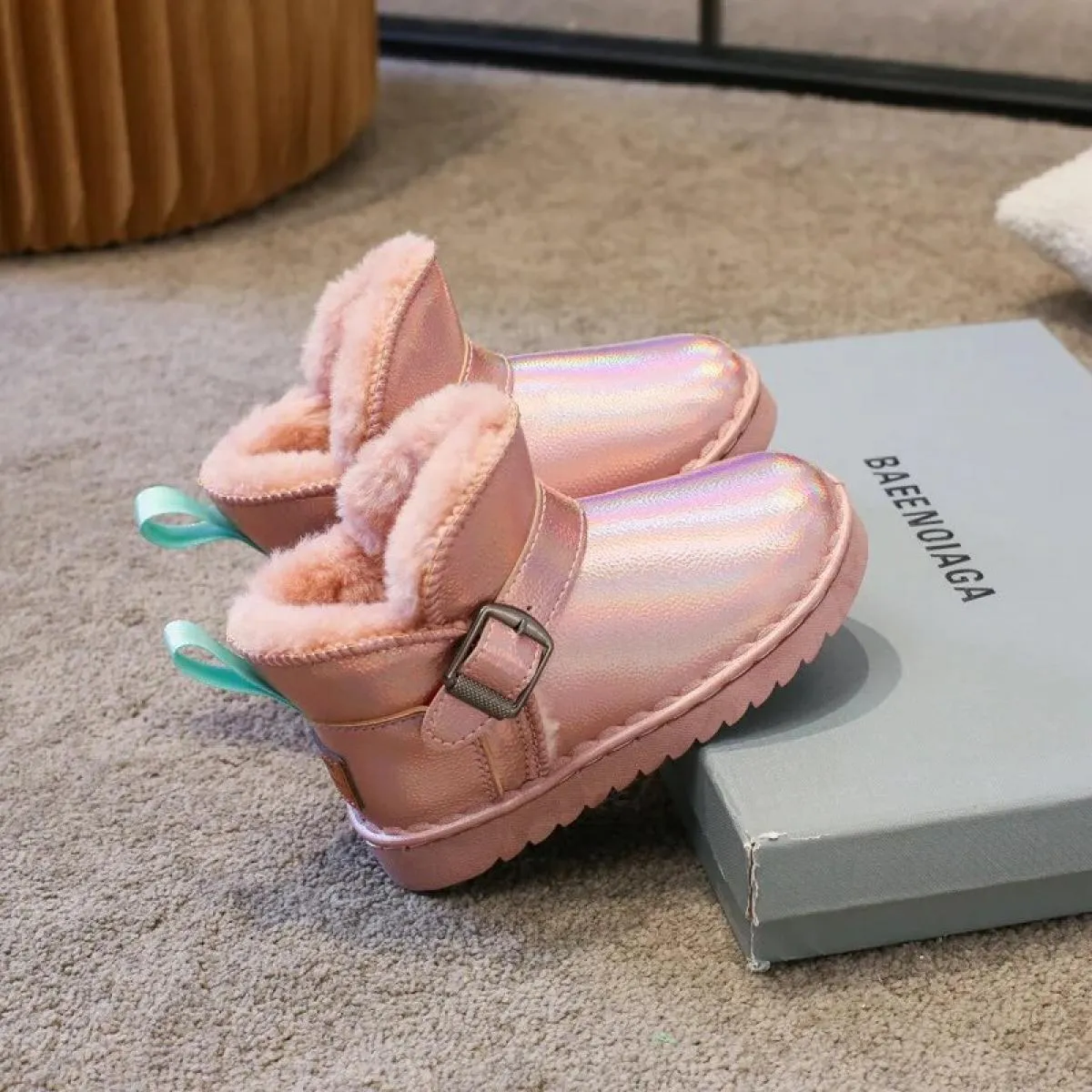 Stivali da neve casual per bambina Versatile inverno nuovo stile Stivali per bambini impermeabili antiscivolo Moda ragazzi Punta
