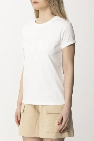 T-shirt con Oval T ricamato NEVE