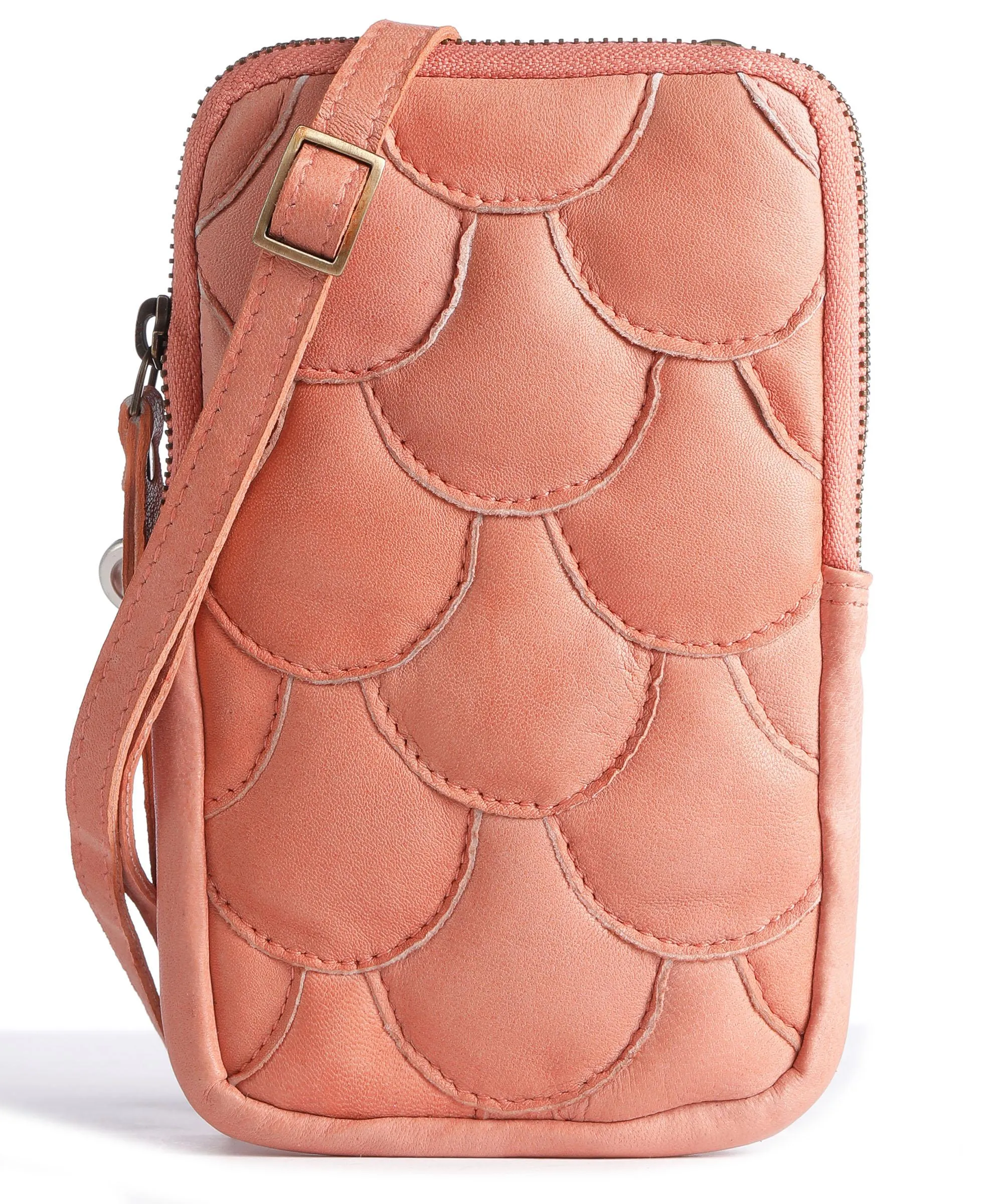  Taschendieb Wien Munchgasse 5 Borsetta porta cellulare pelle di pecora albicocca  