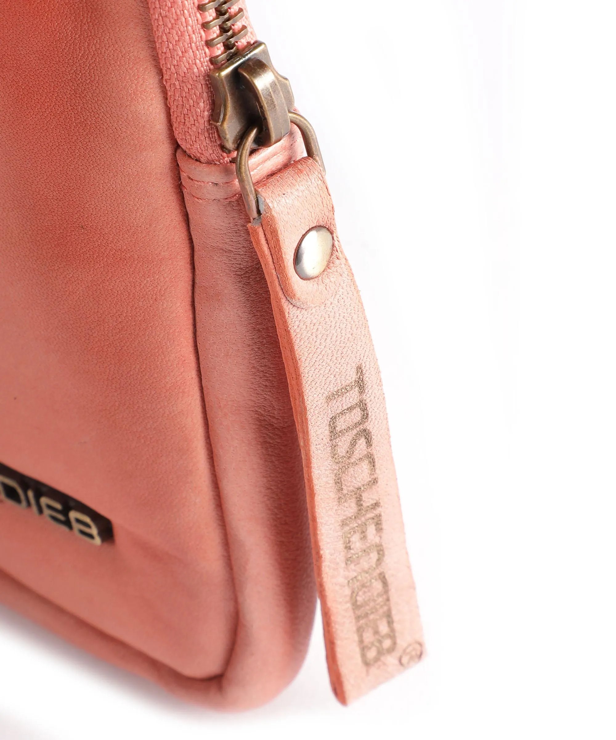  Taschendieb Wien Munchgasse 5 Borsetta porta cellulare pelle di pecora albicocca  