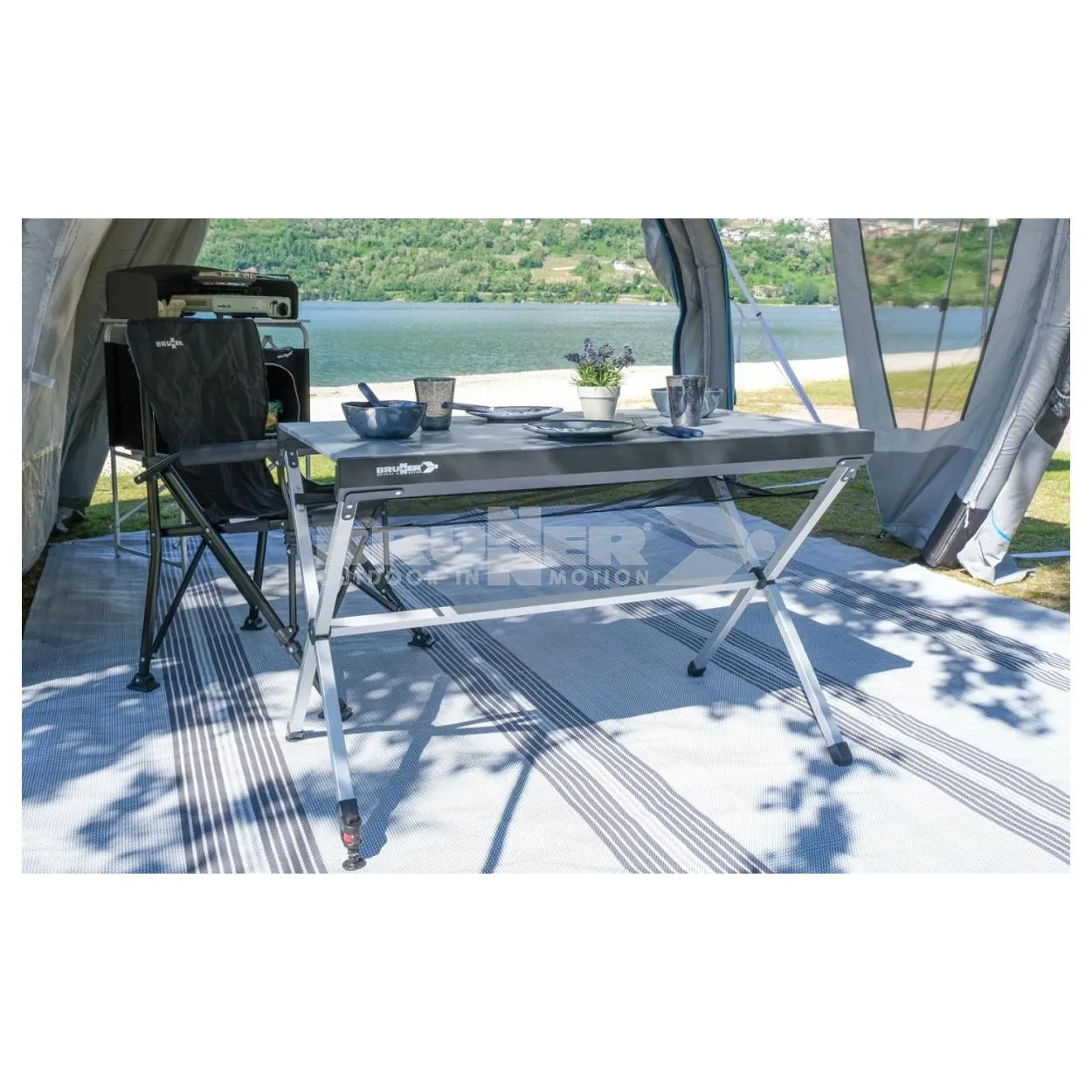 Tavolo - Titanium Axia 2 Brunner 104 x 62 x 72 cm pieghevole in alluminio