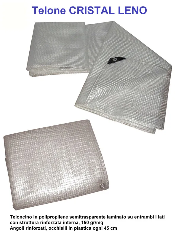 TELONE TELO PVC SEMITRASPARENTE RETINATO IMPERMEABILE