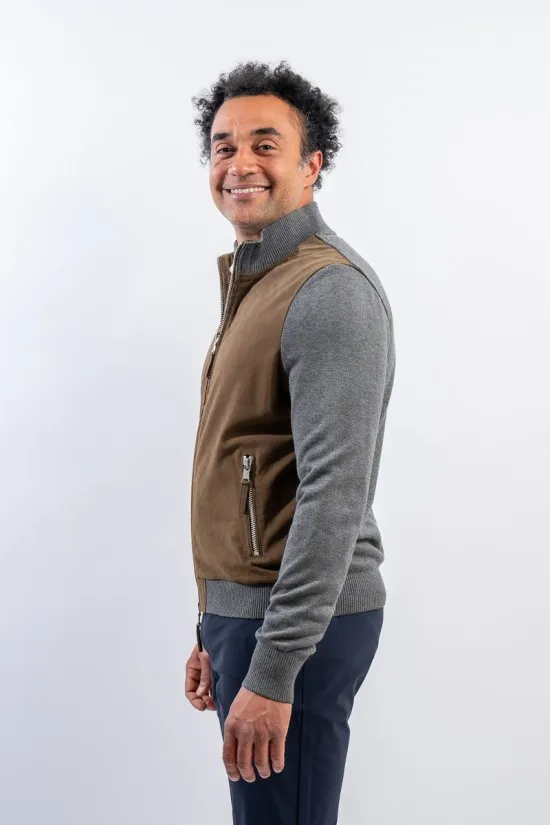 THE JACK LEATHERS DEREK KNIT SUEDE KNIT DERK SUKN