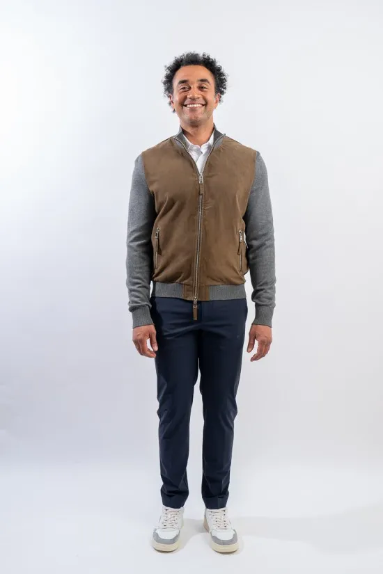 THE JACK LEATHERS DEREK KNIT SUEDE KNIT DERK SUKN