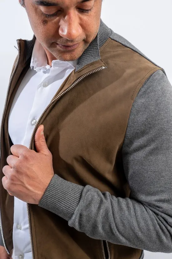 THE JACK LEATHERS DEREK KNIT SUEDE KNIT DERK SUKN