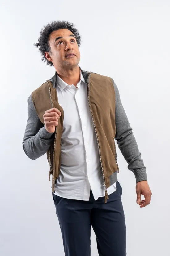 THE JACK LEATHERS DEREK KNIT SUEDE KNIT DERK SUKN