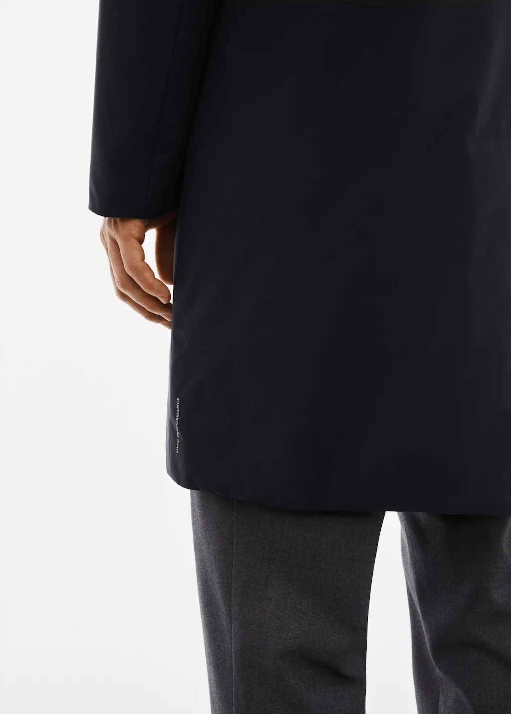 Trench cappuccio water-repellent