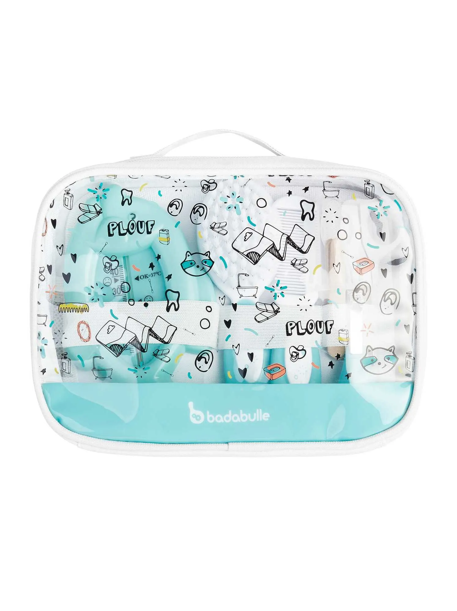 Trousse per la cura del neonato 'Badabulle' - blu