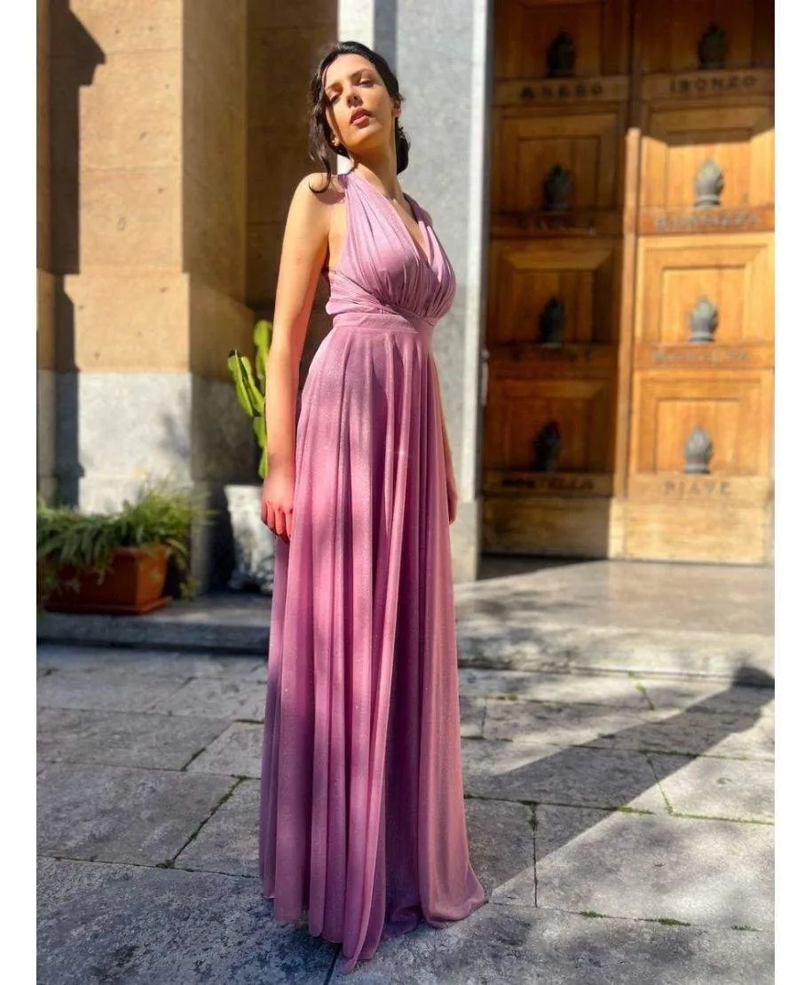 Vestito elegante - Rosa - Schiena scoperta
