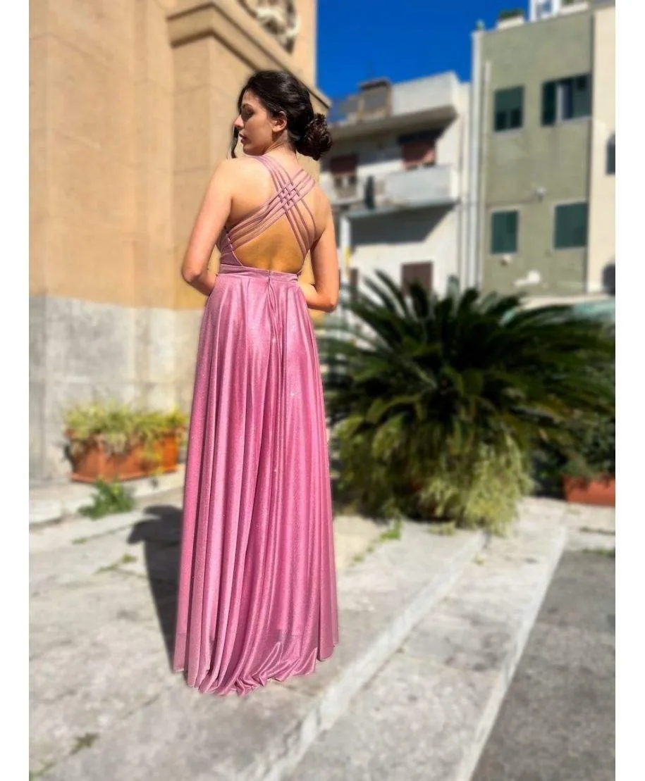Vestito elegante - Rosa - Schiena scoperta