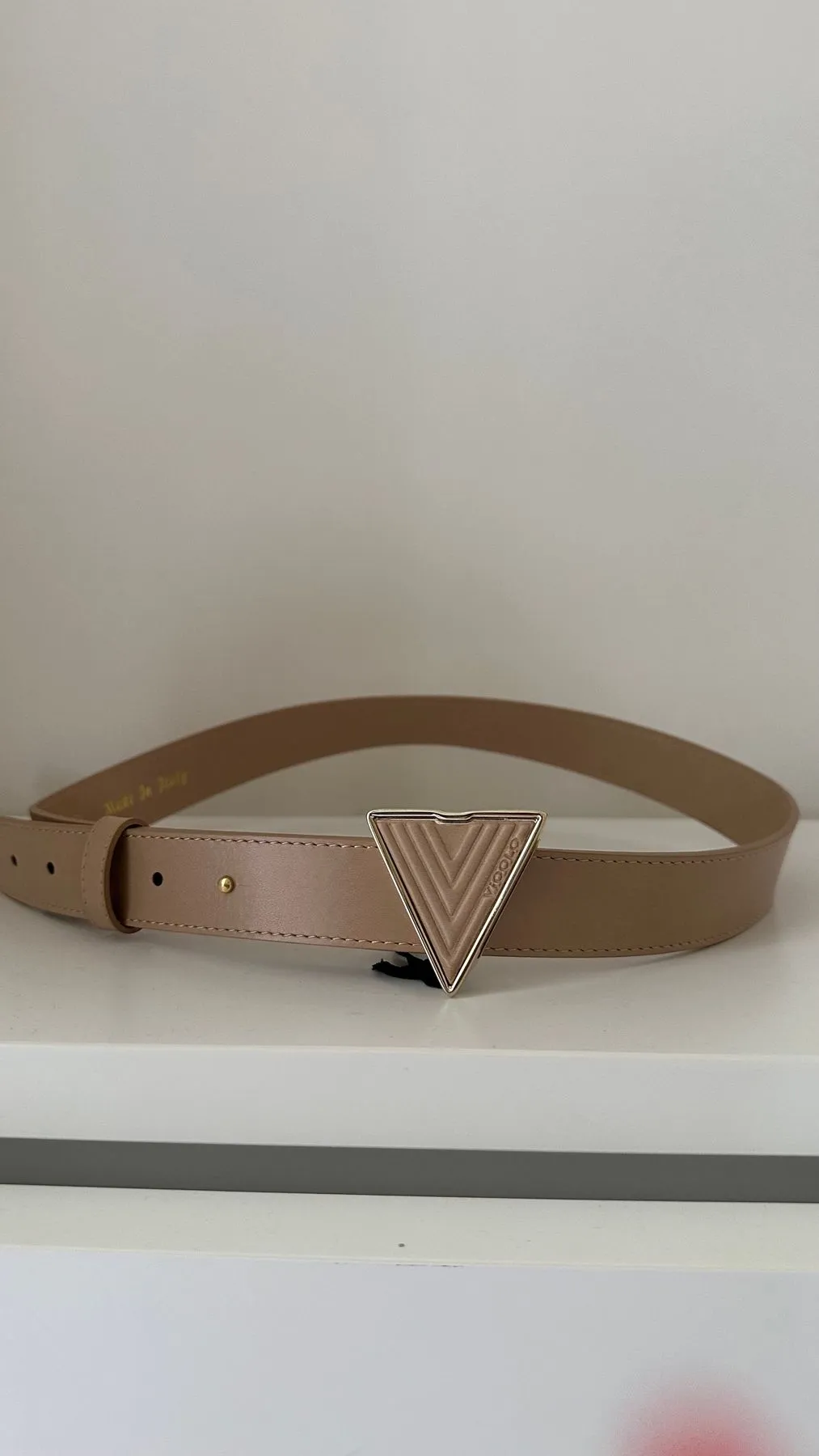 VICOLO - AB0035 - CINTURA ALTEZZA 3 CM CON FIBBIA FORMA TRIANGOLO